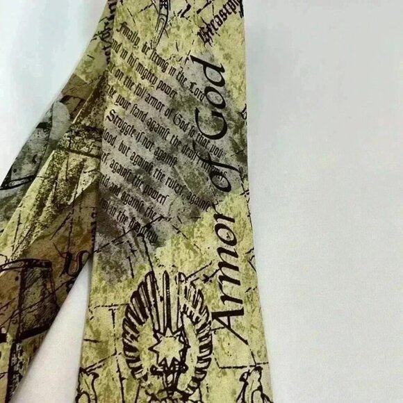 EAGLES WINGS MENS TIE 100% SILK ARMOR OF GOD - Picture 6 of 9